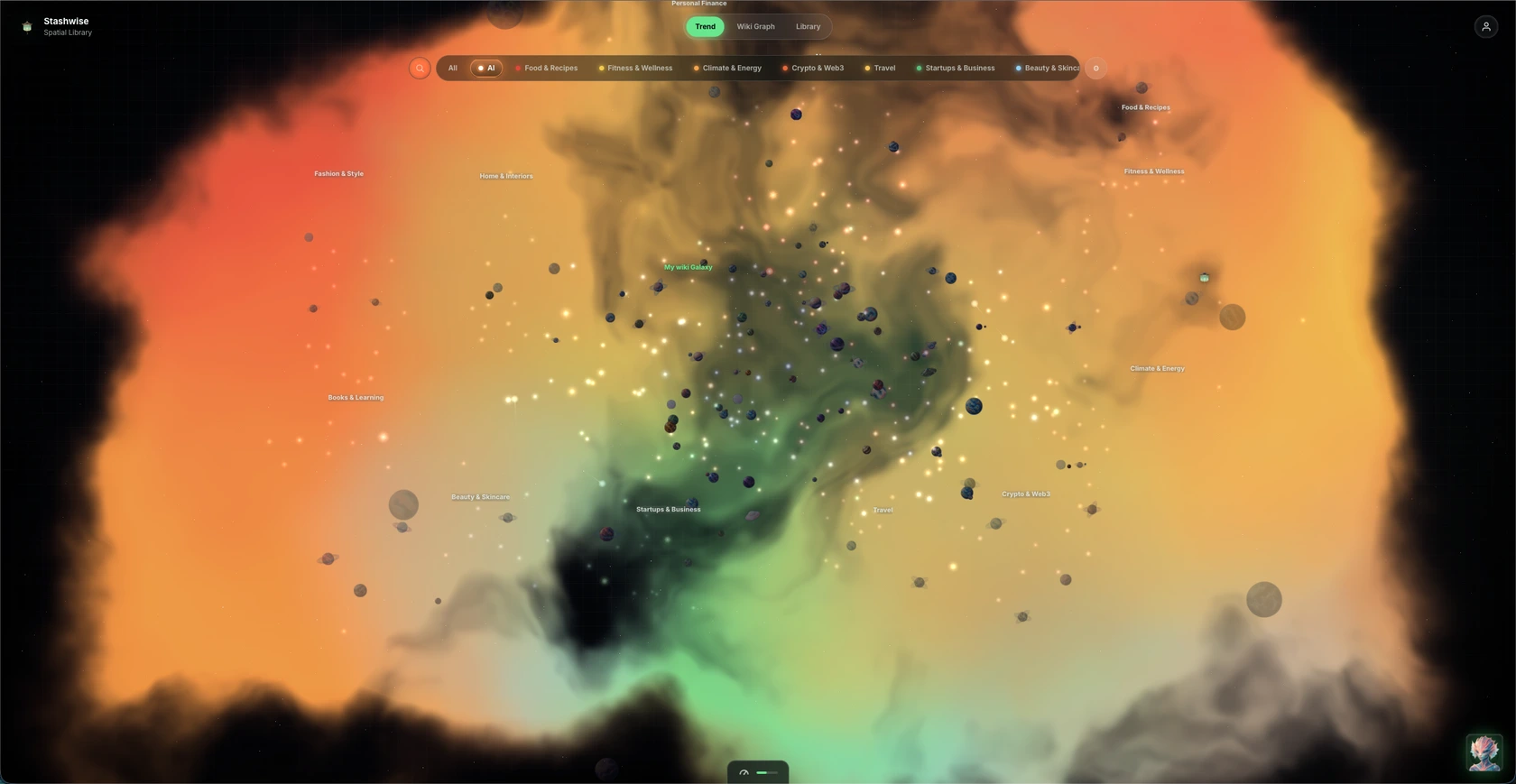 Stashwise web trend universe galaxy